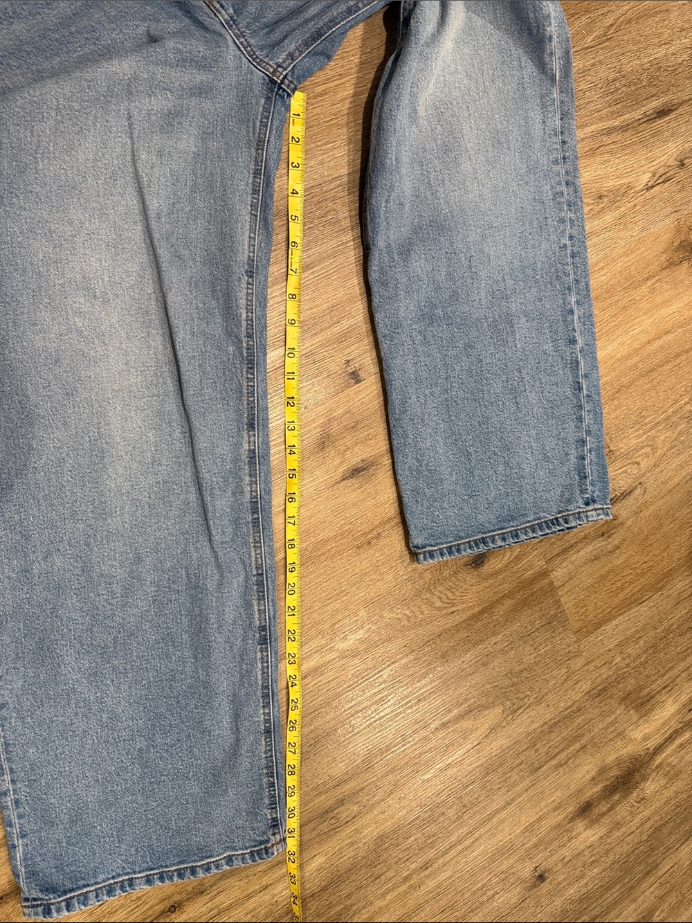 Kut from the Kloth Selena Baggy Straight Low Rise Light Blue Wide Leg Jeans - Picture 9 of 14